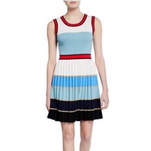 Alexia Admor Red & Gold Stripe Knit Dress